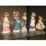 Five Royal Doulton figures of children t