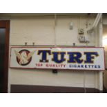 A large enamelled sign 'Turf, Top Qualit