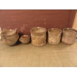A collection of five assorted stoneware