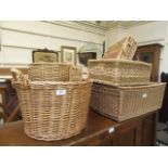 A selection of wicker baskets