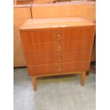 A mid-20th century four drawer chest