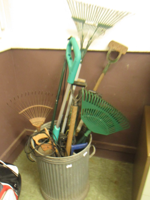 A galvanized bin containing a large sele