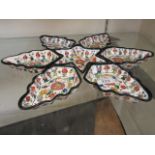 A set of hand painted Turkish ceramic di
