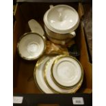 A tray containing a part dinner service