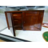 A mahogany specimen cabinet having two p