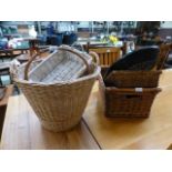 A selection of wicker baskets