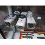 Three security cameras