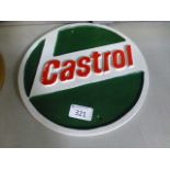 A round Castrol sign