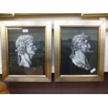 Two framed and glazed prints of Roman em