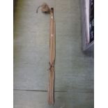 A split cane three piece fishing rod