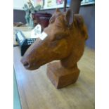 A small cast iron horse head