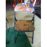 A painted metal folding chair 'Billy Sma