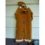 A gingerbread man costume