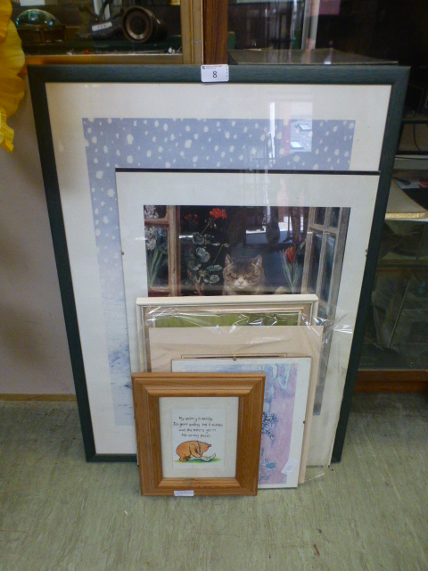 A selection of framed and unframed print