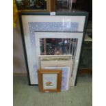 A selection of framed and unframed print