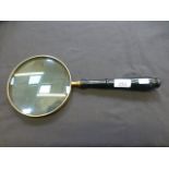 A silver plated 6'' magnifying glass