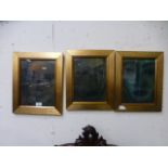 Three gilt framed and glazed possible pa