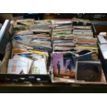Two trays of 45rpm records by various ar