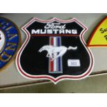 A large Mustang sign