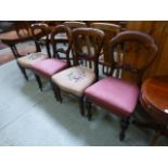 Two pairs of Victorian mahogany balloon