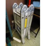 An aluminium folding ladder