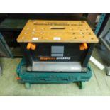 A Black and Decker Workmate work box on