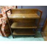 A set of beech and ply bookshelves