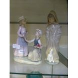 A Nao figure of two ladies together with
