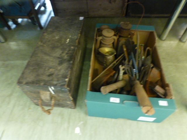 A box containing an assortment of old to