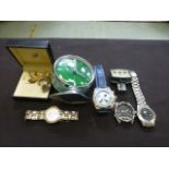 A selection of clocks and watches