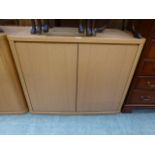 A modern oak laminated side cabinet havi