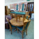 A modern pine extending kitchen table al