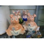 Four Wade Natwest piggy banks