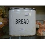 An early 20th century enamel bread bin