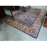 A hand woven Persian rug, the triple lin