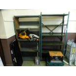 Two metal racking units