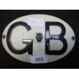 A metal AA GB plaque