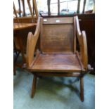 A 19th century pine Glastonbury chair