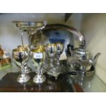 A selection of silver plated ware to inc