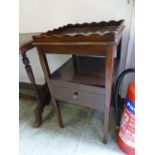 A Georgian style mahogany wash stand, th
