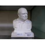 A Spode ceramic bust of Winston Churchil