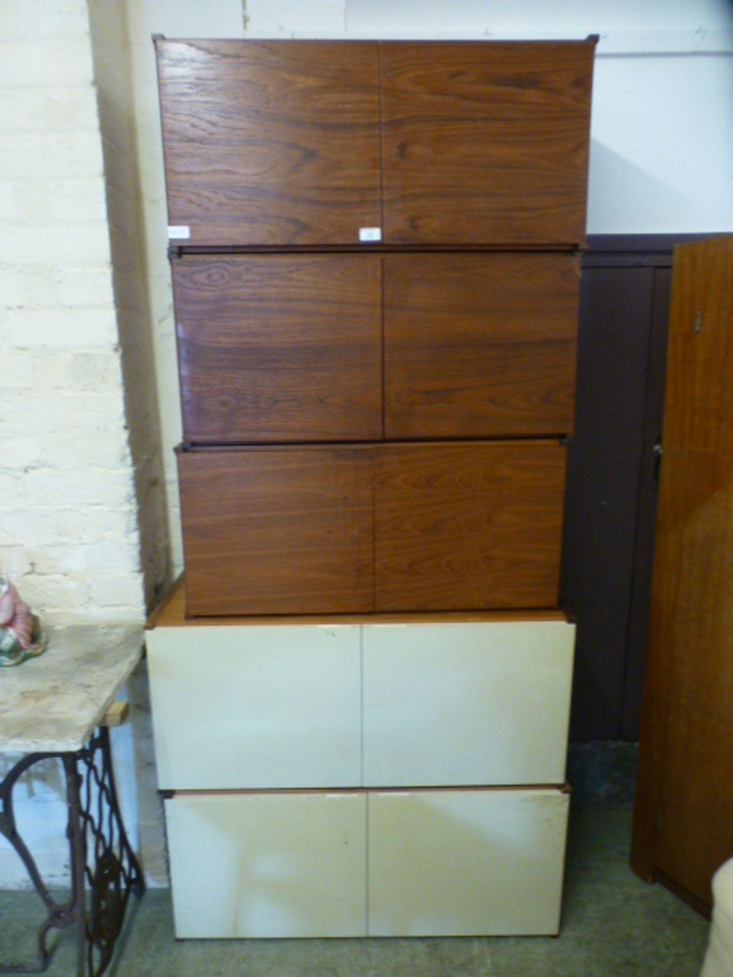 Five mid-20th century teak and other uni