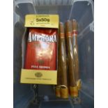A box containing cigars etc.