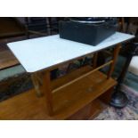 A Formica topped pine based mid-20th cen