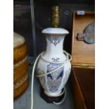 A Liberty style ceramic lamp base