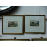 A pair of framed and glazed watercolours