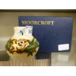 A small Moorcroft vase having frog desig