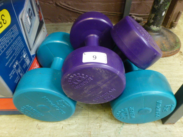 Two sets of dumbbells