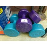 Two sets of dumbbells