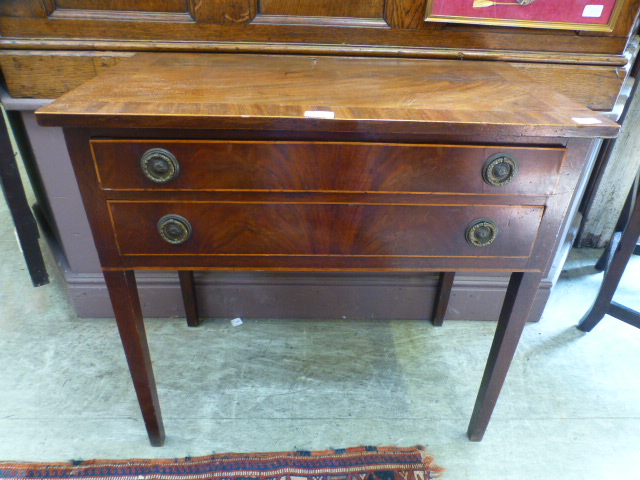 A late 18th century mahogany banded and